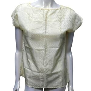 Aansworth Yellow Sleeveless 90s Blouse  Size Small